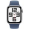 Apple Watch SE GPS 44mm Silver Aluminium Case with Denim Sport Band (MXEQ3SA/A)