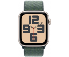 Apple Watch SE GPS 44mm Starlight Aluminium Case with Lake Green Sport Loop (MXEW3SA/A)
