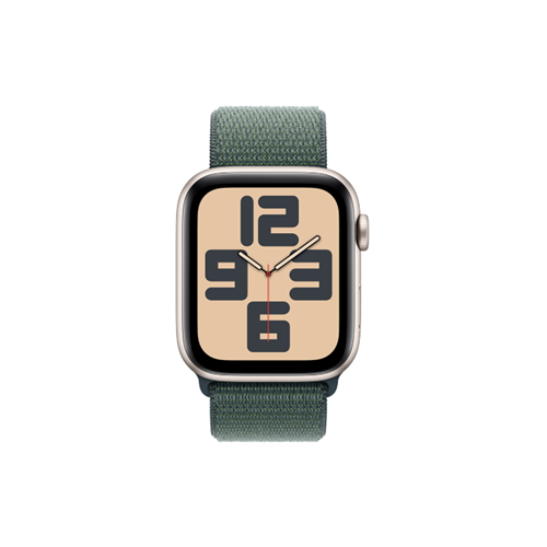 Apple Watch SE GPS 44mm Starlight Aluminium Case with Lake Green Sport Loop (MXEW3SA/A)