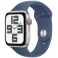 Apple Watch SE GPS + Cellular 44mm Silver Aluminium Case with Denim Sport Band (MXGP3SA/A)