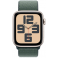 Apple Watch SE GPS + Cellular 44mm Starlight Aluminium Case with Lake Green Sport Loop (MXGV3SA/A)