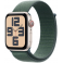 Apple Watch SE GPS + Cellular 44mm Starlight Aluminium Case with Lake Green Sport Loop (MXGV3SA/A)