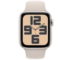 Apple Watch SE GPS + Cellular 44mm Starlight Aluminium Case with Starlight Sport Band (MXGU3SA/A)