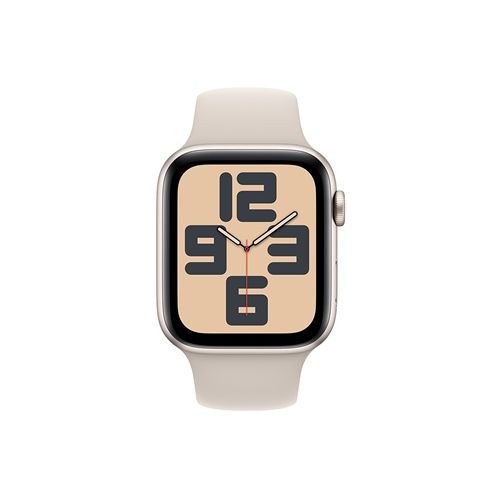 Apple Watch SE GPS + Cellular 44mm Starlight Aluminium Case with Starlight Sport Band (MXGU3SA/A)