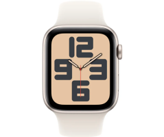 Apple Watch SE GPS + Cellular 44mm Starlight Aluminium Case with Starlight Sport Band (MXGT3SA/A)