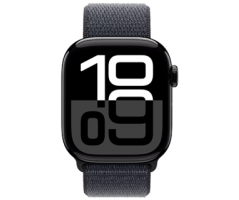 Apple Watch Series 10 GPS + Cellular 42mm Jet Black Aluminium Case with Ink Sport Loop (MWX83SA/A)