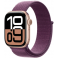 Apple Watch Series 10 GPS + Cellular 42mm Rose Gold Aluminium Case with Plum Sport Loop (MWXC3SA/A)