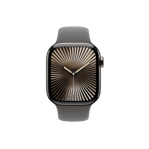 Apple Watch Series 10 GPS + Cellular 42mm Natural Titanium Case with Stone Grey (MWXD3SA/A)