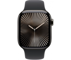 Apple Watch Series 10 GPS + Cellular 42mm Slate Titanium Case with Black Sport Band (MWXG3SA/A)