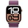 Apple Watch Series 10 GPS 46mm Rose Gold Aluminium Case with Plum Sport Loop (MWWV3SA/A)