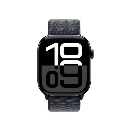 Apple Watch Series 10 GPS + Cellular 46mm Jet Black Aluminium Case with Ink Sport Loop (MWY53SA/A)