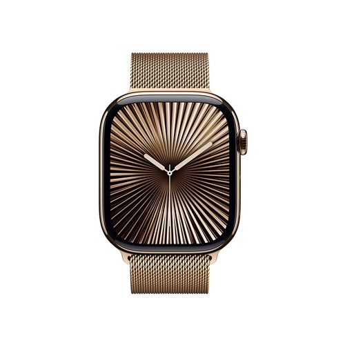 Apple Watch Series 10 GPS + Cellular 46mm Gold Titanium Case with Gold Milanese Loop (MC7T4SA/A)