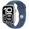 Apple Watch Series 10 GPS + Cellular 46mm Silver Aluminium Case with Denim Sport Band (MWY03SA/A)