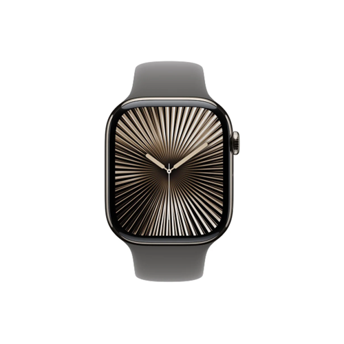 Apple Watch Series 10 GPS + Cellular 46mm Natural Titanium Case with Stone Grey (MWY93SA/A)