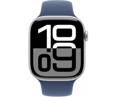 Apple Watch Series 10 GPS 46mm Silver Aluminium Case with Denim Sport Band (MWWM3SA/A)