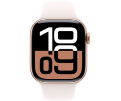 Apple Watch Series 10 GPS 46mm Rose Gold Aluminium Case with Light Blush Sport Band (MWWU3SA/A)