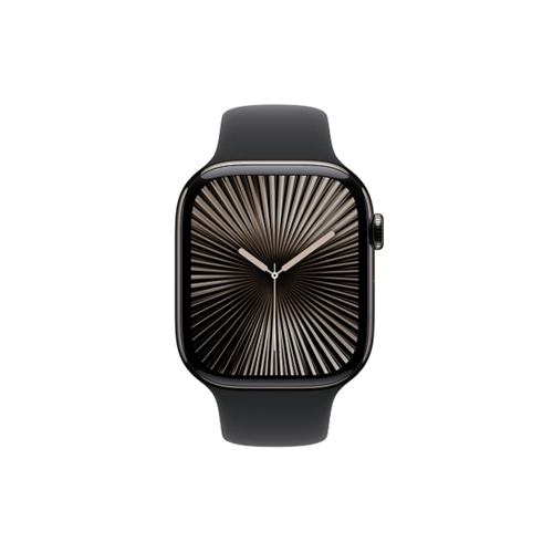 Apple Watch Series 10 GPS + Cellular 46mm Slate Titanium Case with Black Sport Band (MWYE3SA/A)