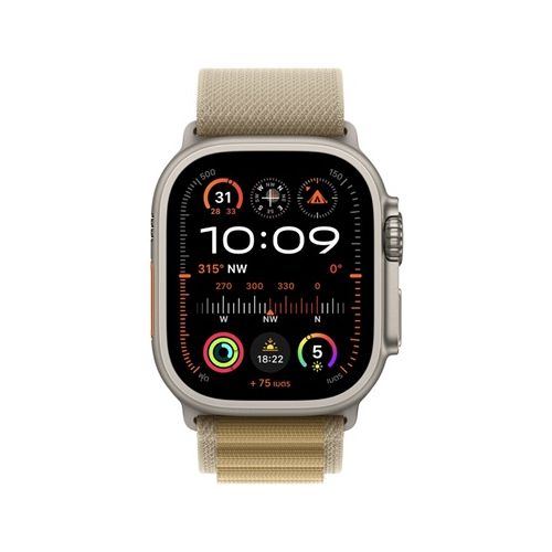 Apple Watch Ultra 2 GPS + Cellular 49mm Natural Titanium Case with Tan Alpine Loop (MX4E3TH/A)