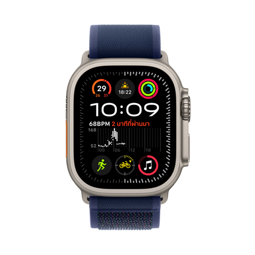 Apple Watch Ultra 2 GPS + Cellular 49mm Natural Titanium Case with Blue Trail Loop (MX4J3TH/A)