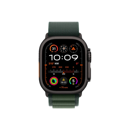 Apple Watch Ultra 2 GPS + Cellular 49mm Black Titanium Case with Dark Green Medium (MX4R3TH/A)