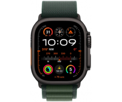 Apple Watch Ultra 2 GPS + Cellular 49mm Black Titanium Case with Dark Green Alpine Small (MX4Q3TH/A)