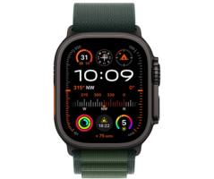 Apple Watch Ultra 2 GPS + Cellular 49mm Black Titanium Case with Dark Green Alpine Large (MX4T3TH/A)