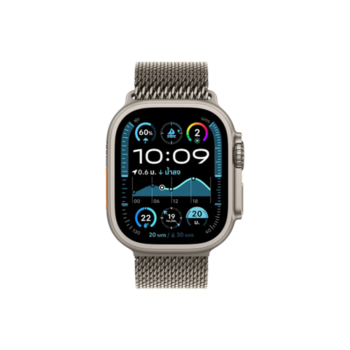 Apple Watch Ultra 2 GPS + Cellular 49mm Natural Titanium Case with Milanese Loop - L (MX5T3TH/A)